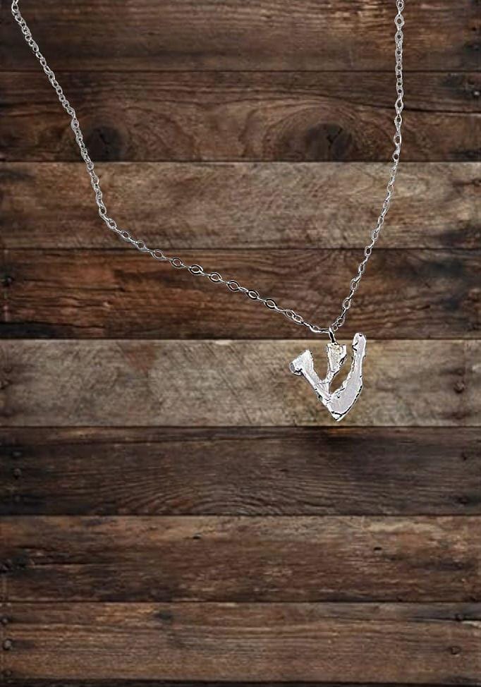 Sterling Silver Shin Pendant Necklace