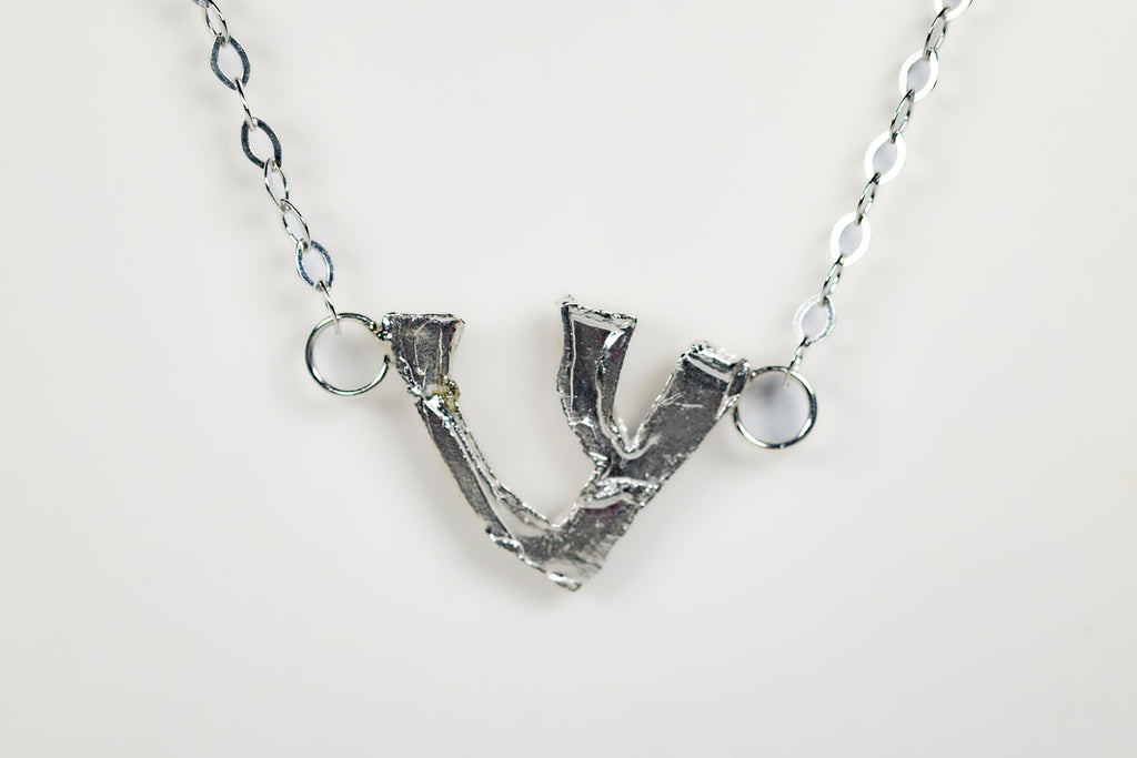 Sterling Silver "Shin" Station Necklace