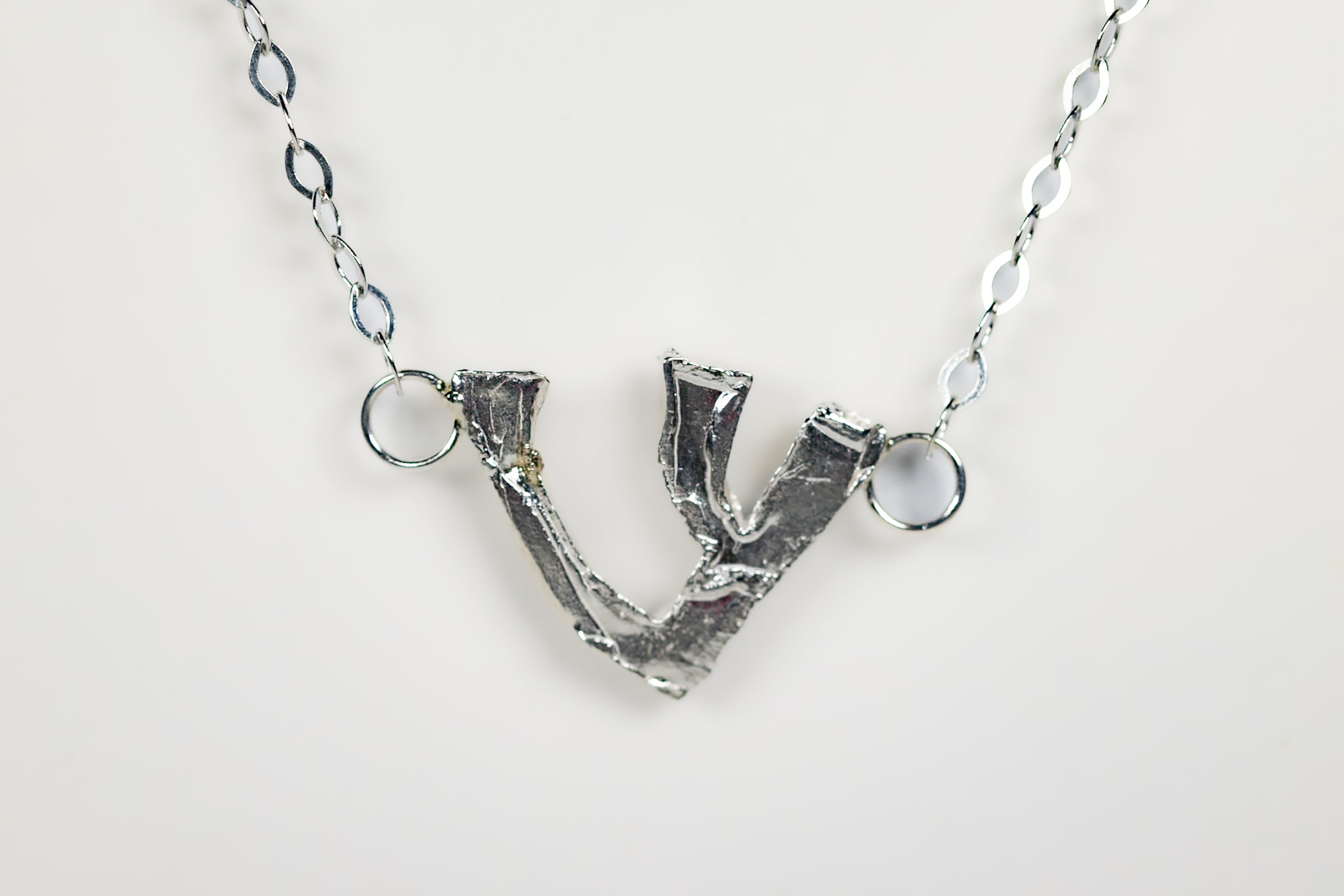 Sterling Silver "Shin" Station Necklace