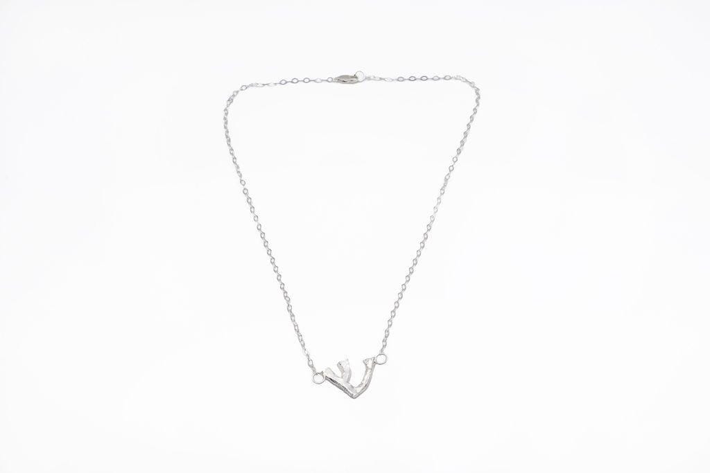 Sterling Silver "Shin" Station Necklace