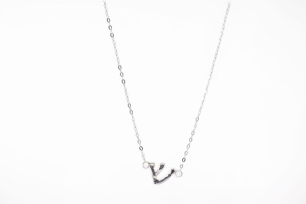 Sterling Silver "Shin" Station Necklace