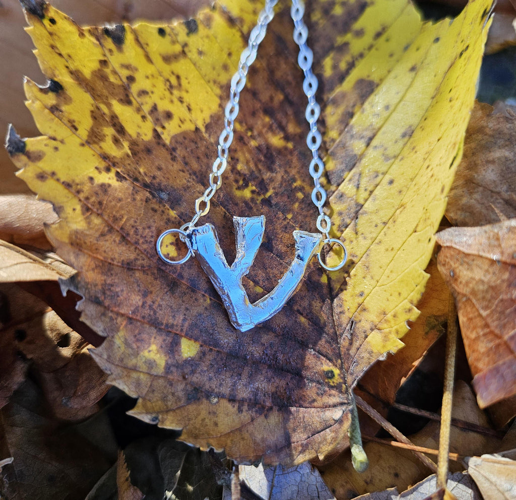 Sterling Silver "Shin" Station Necklace