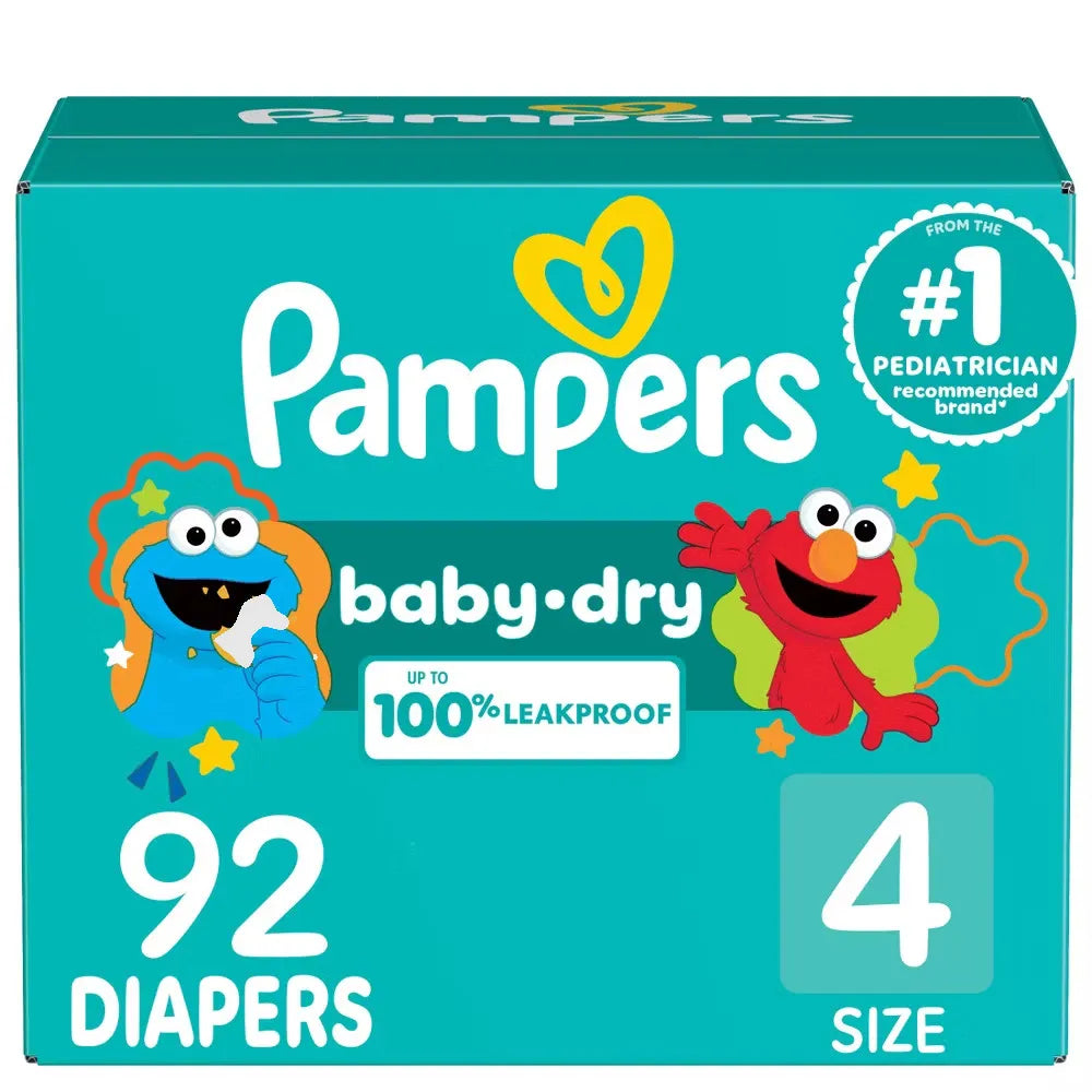 Pampers Baby-Dry Diapers Size 4, 92 Count