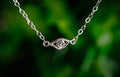 “Eye See” Sterling Silver Evil Eye Necklace