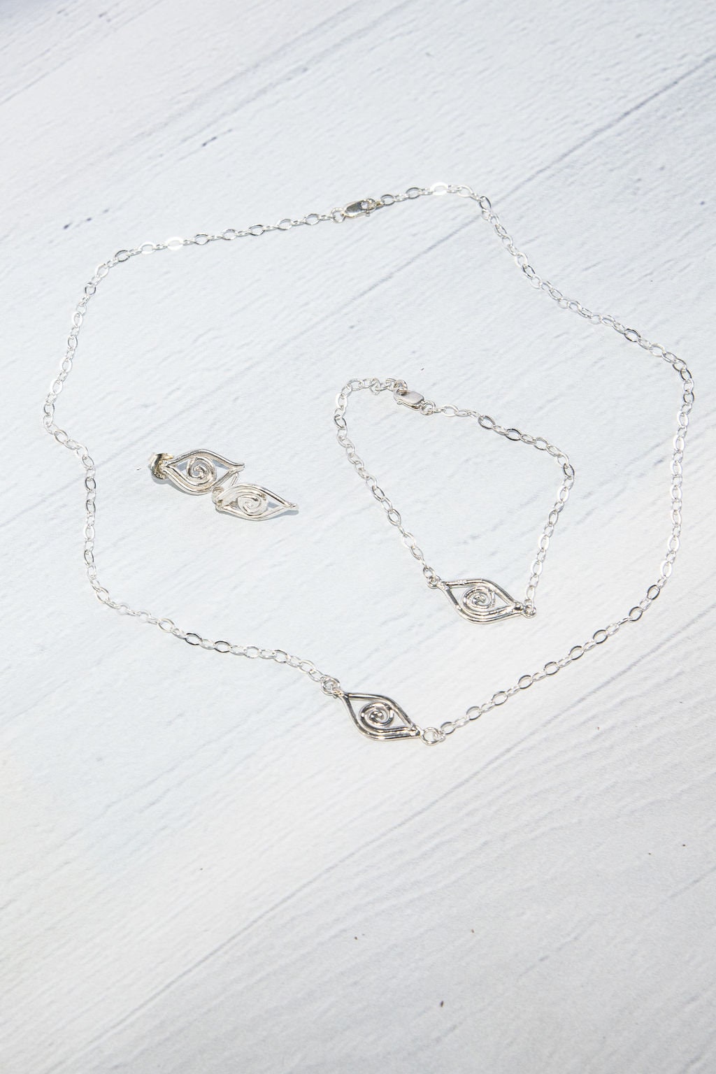 “Eye See” Sterling Silver Evil Eye Necklace