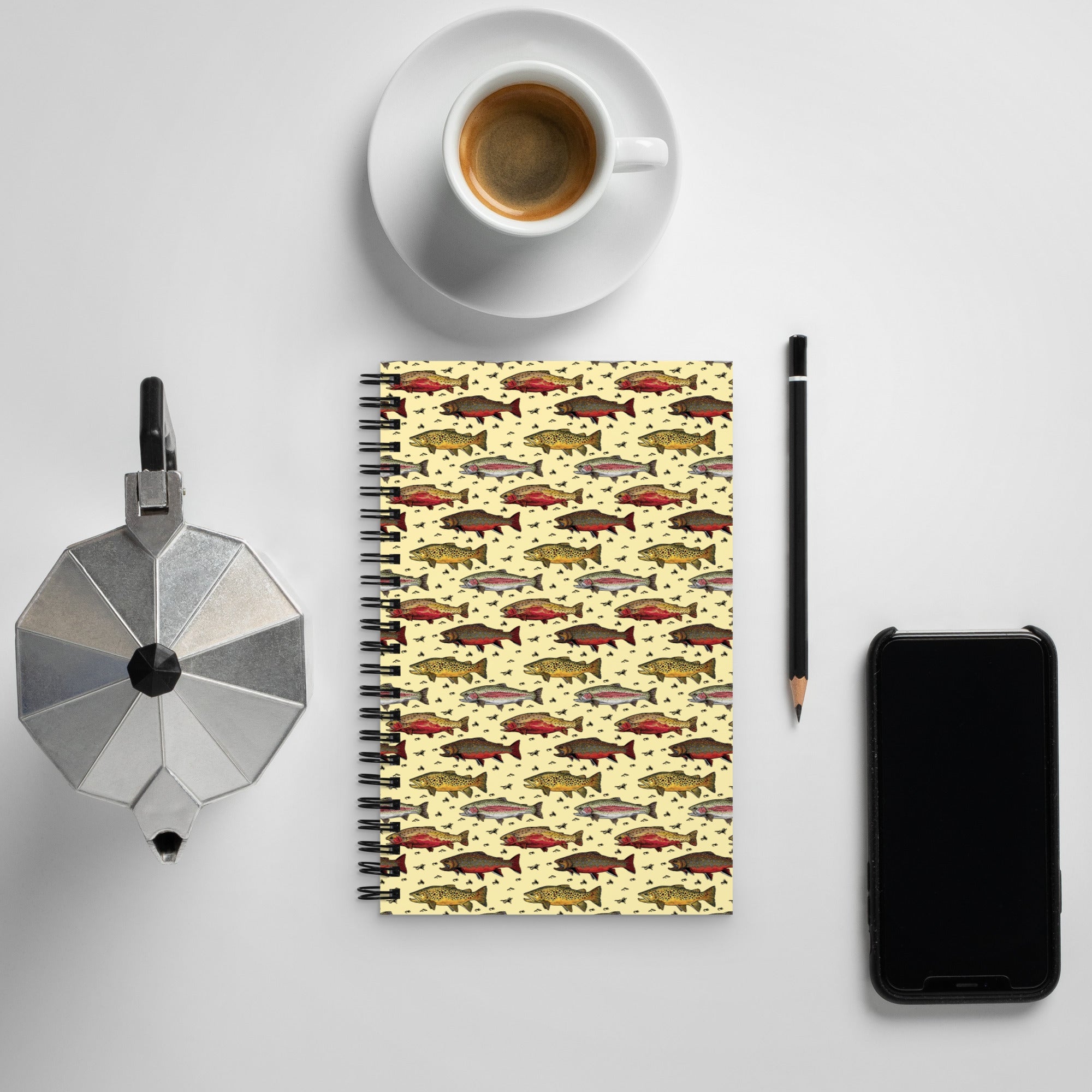 Trout Party Spiral notebook