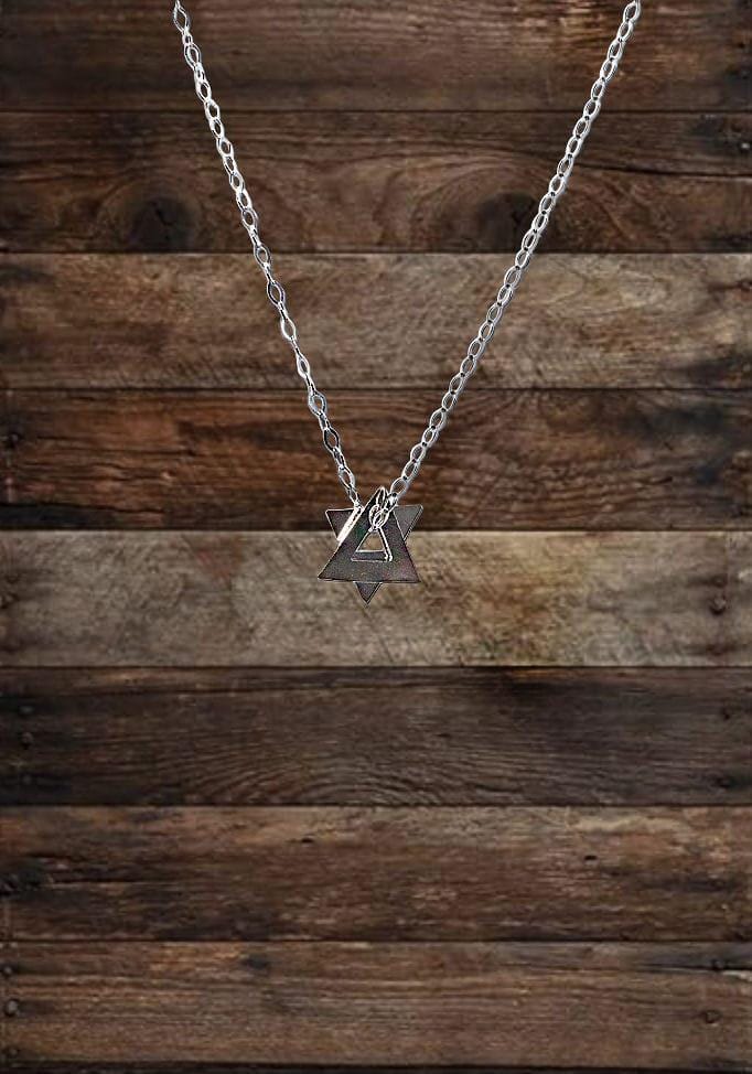 Small Star of David Pendant Necklace — Sterling Silver