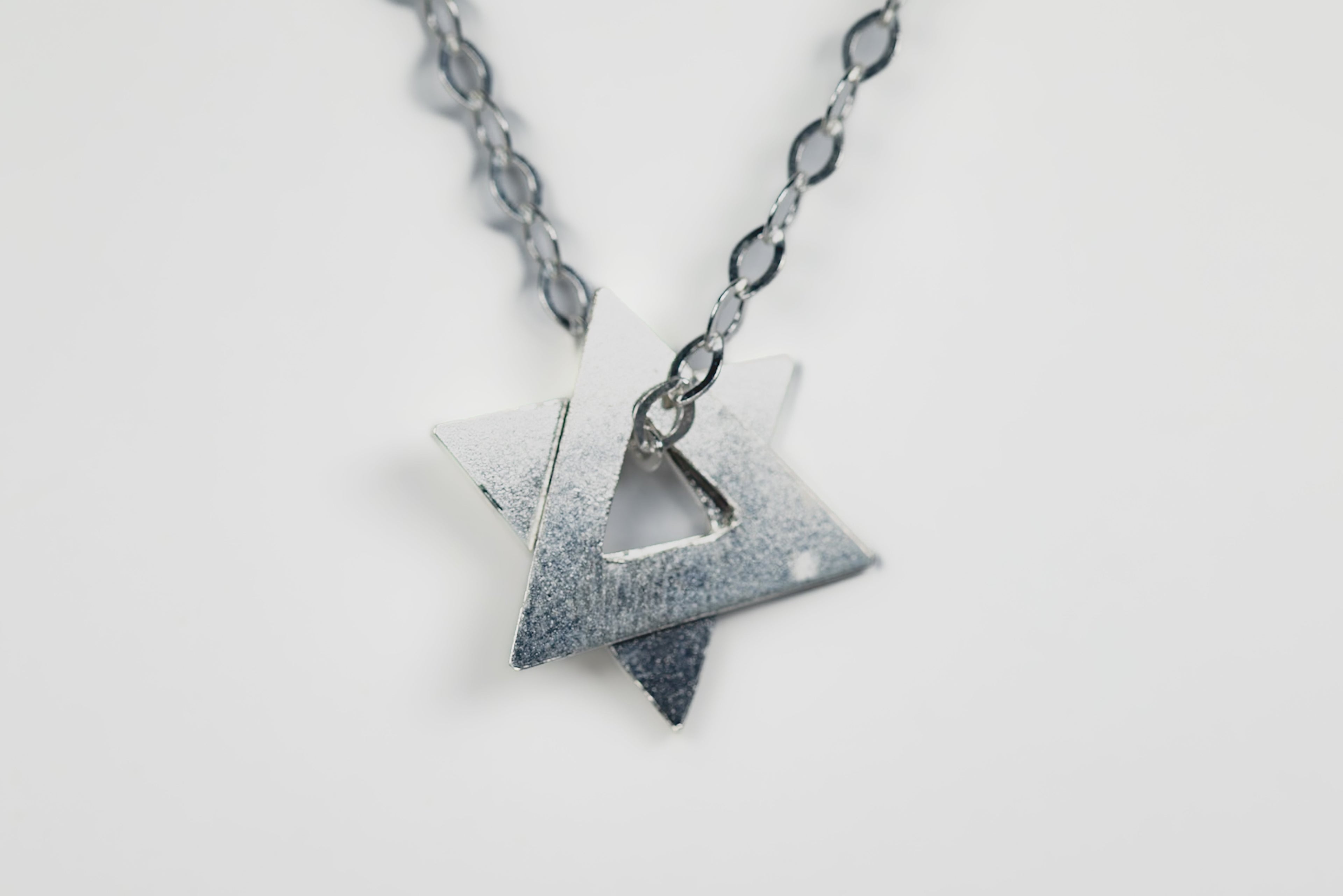 Small Star of David Pendant Necklace — Sterling Silver