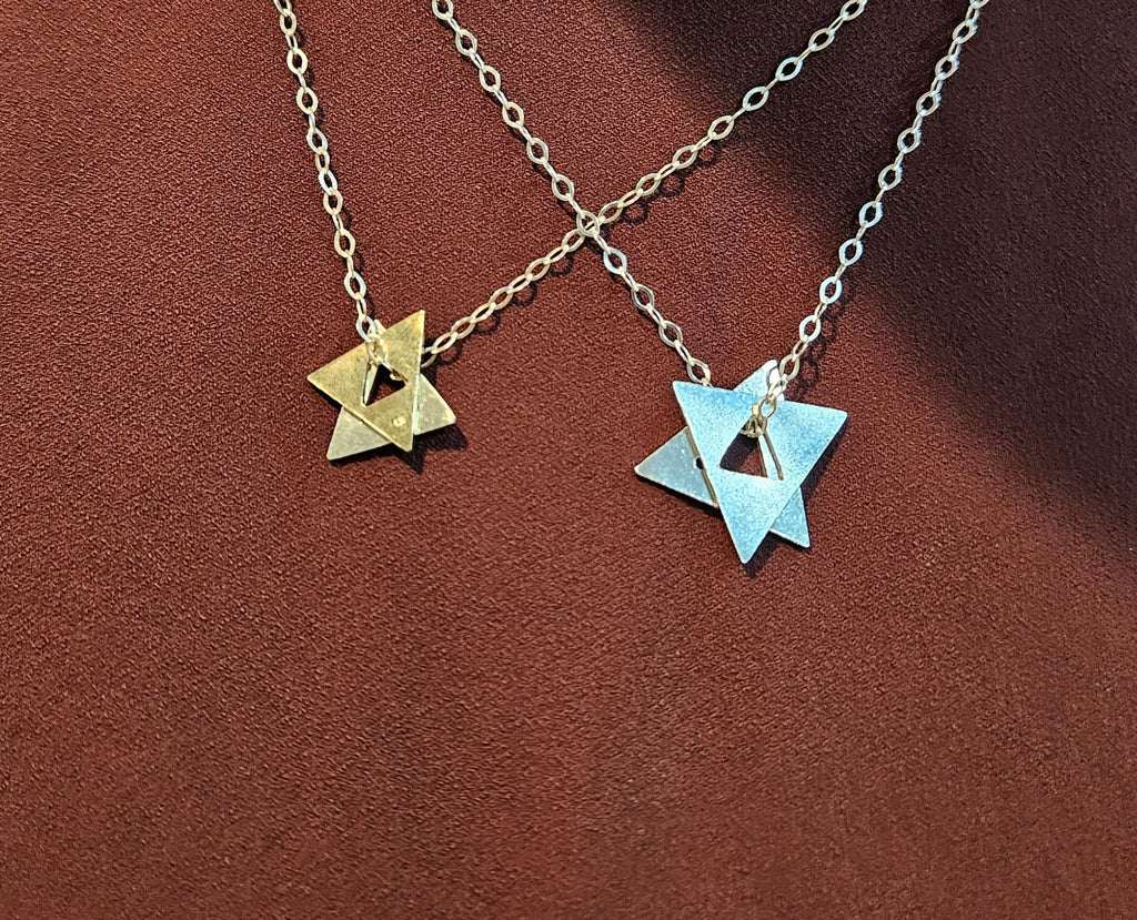 Small Star of David Pendant Necklace — Sterling Silver