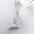 Snowflake Necklace with Silver and Diamond Pendant