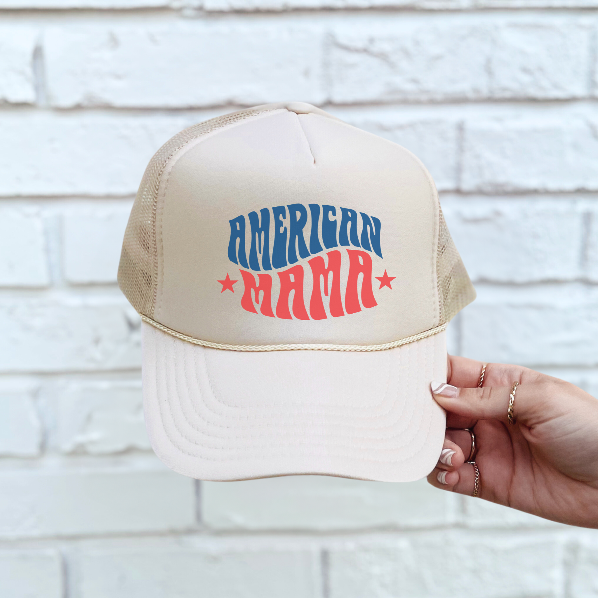 American Mama Trucker Hat