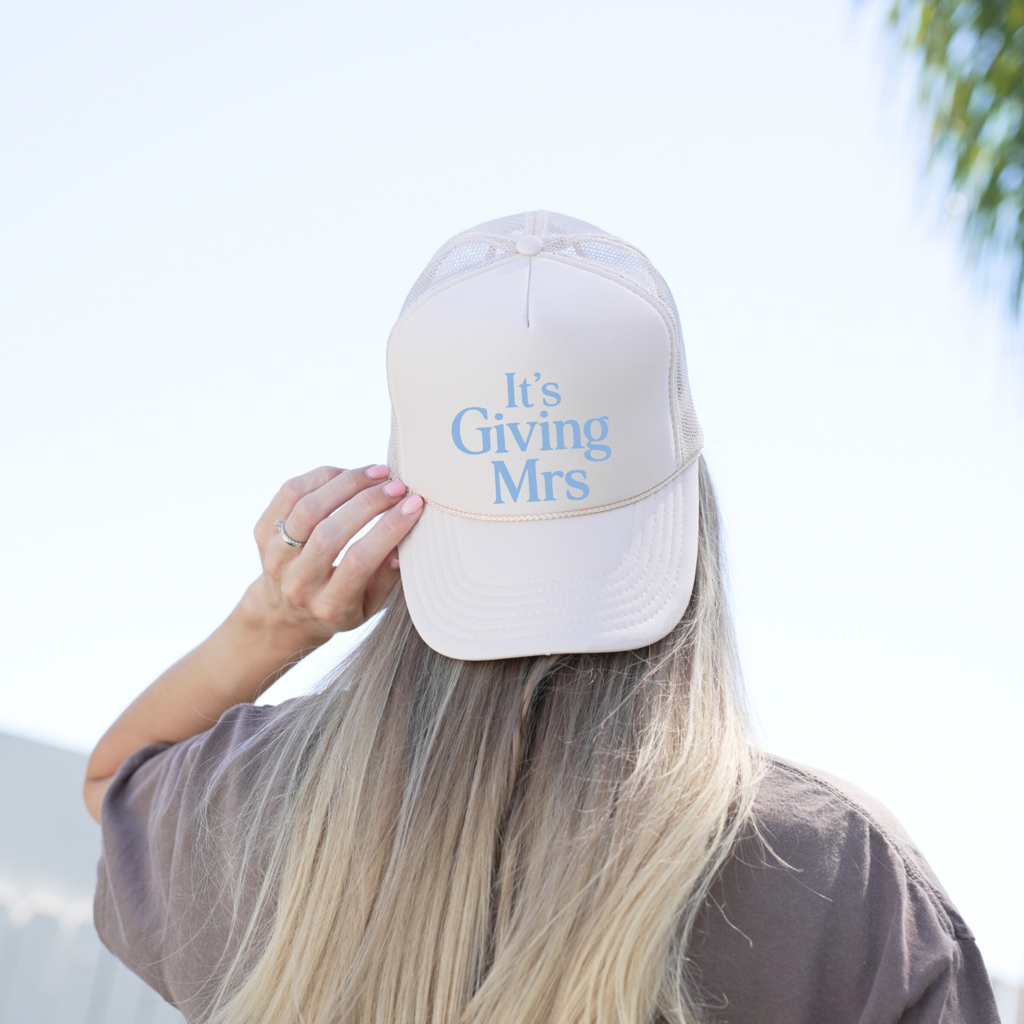 It’s Giving Mrs Trucker Hat – Bridal Foam Front OTTO Hat | Bachelorette & Newlywed Gift