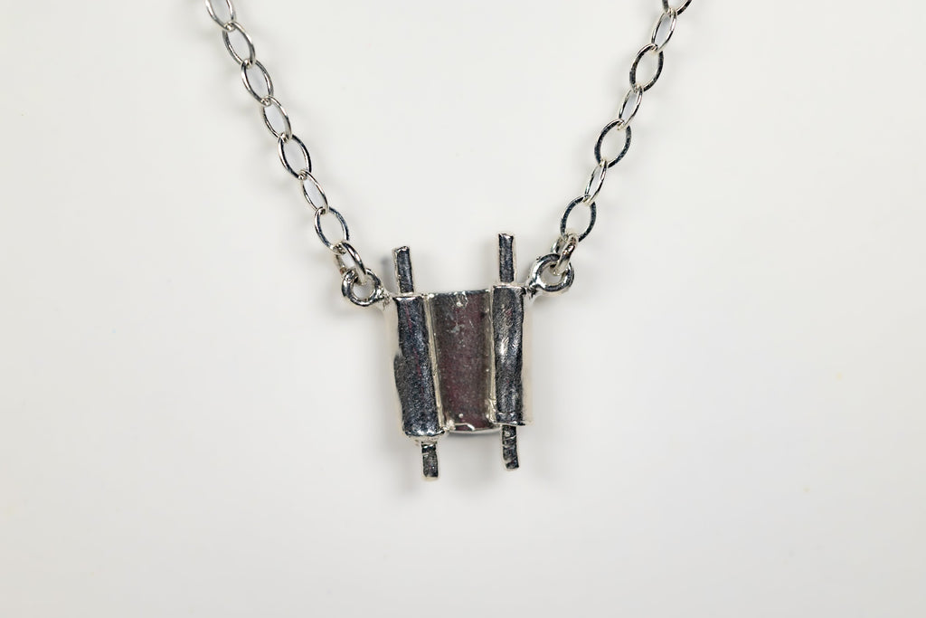 Torah Scroll Sterling Silver Necklace