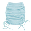 Women's Stretch Pleated Skirt with Drawstring Design