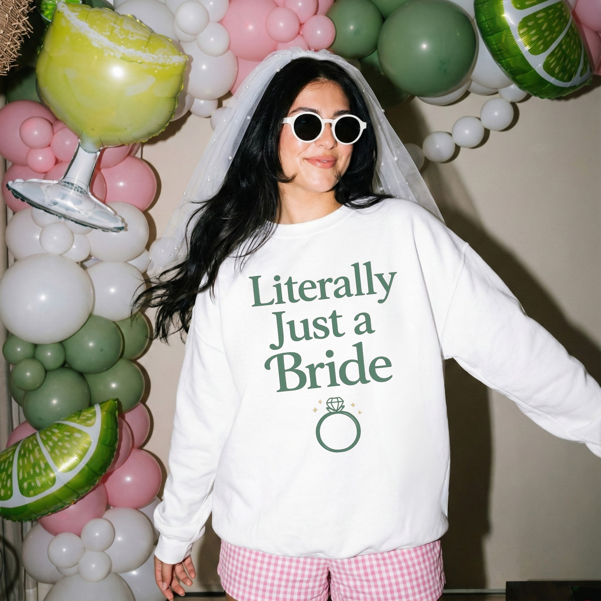 Literally Just a Bride Sweatshirt | Bridal Shower & Bachelorette Outfit