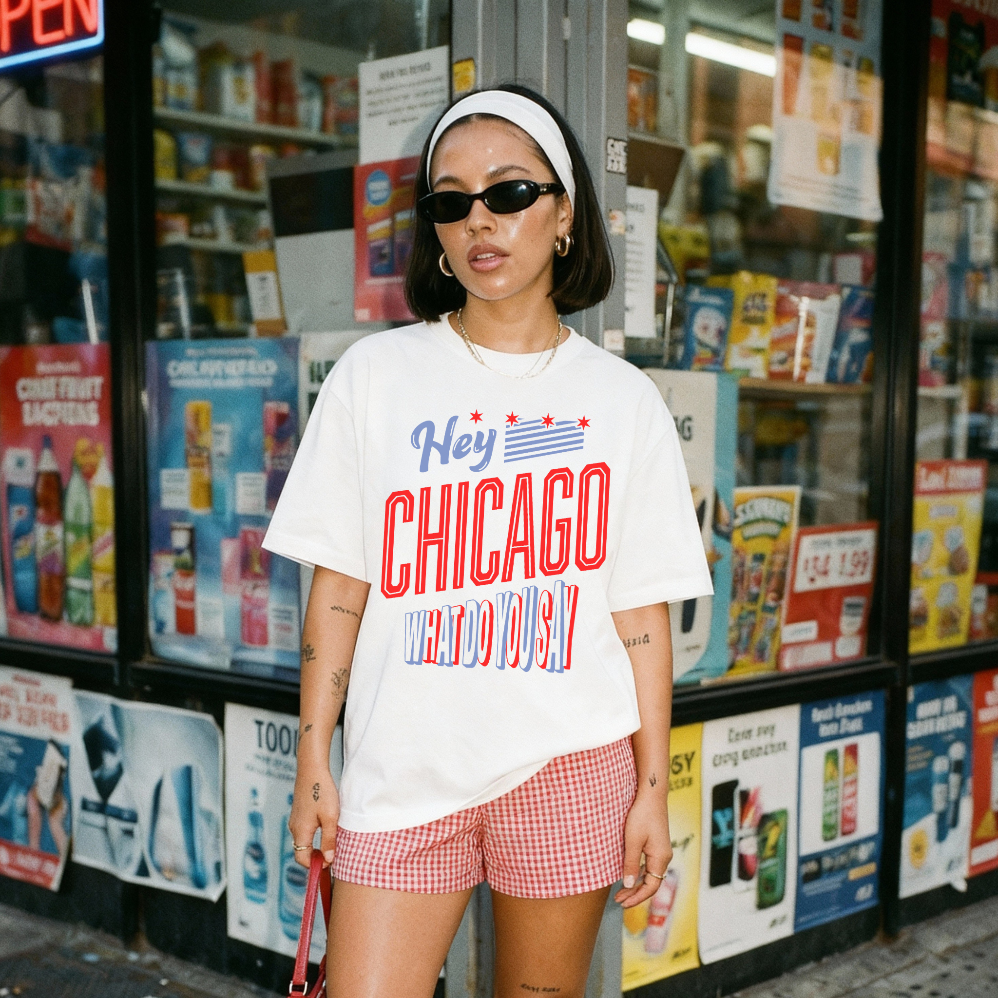 Hey Chicago What Do You Say Graphic Tee | Patriotic Summer City Tee
