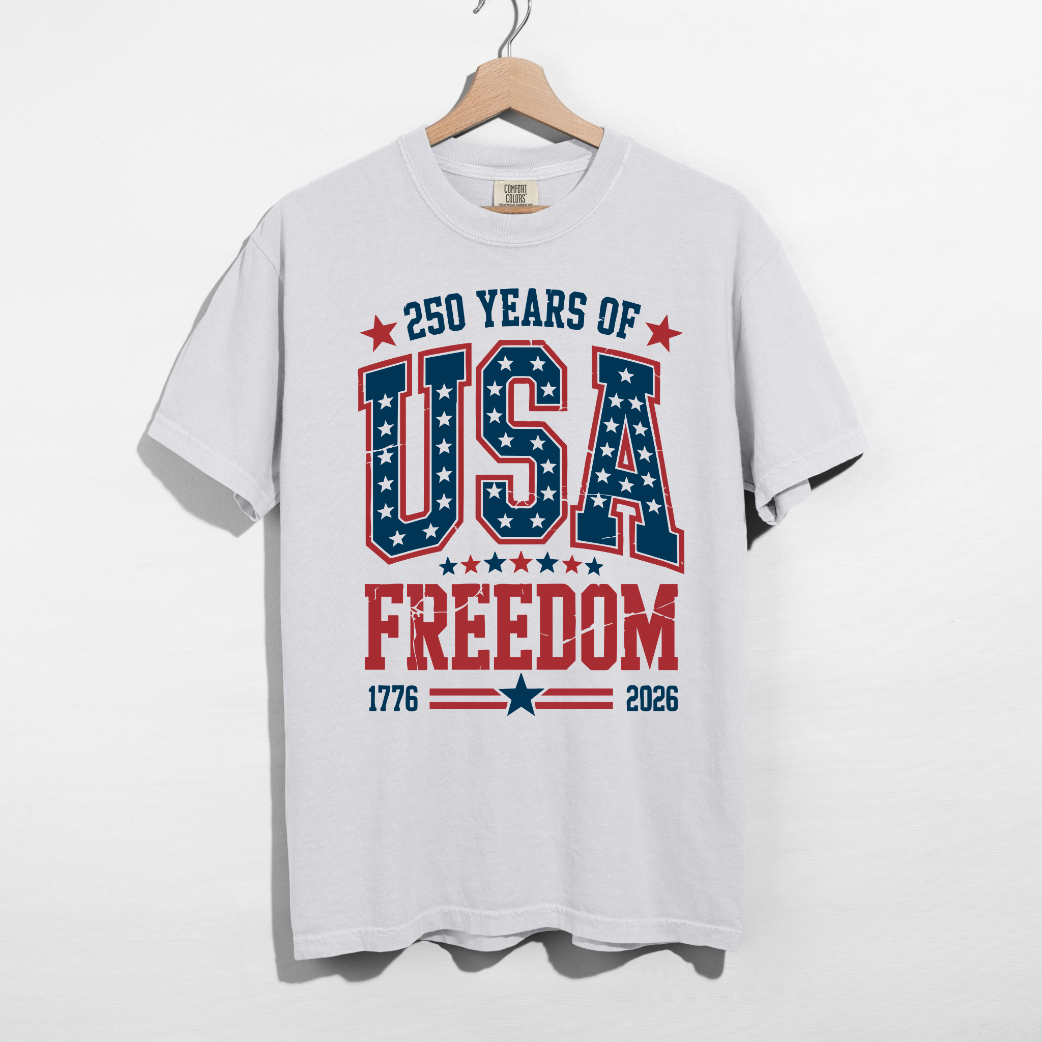 250 Years of USA Freedom 1776–2026 Graphic Tee – Patriotic America Shirt