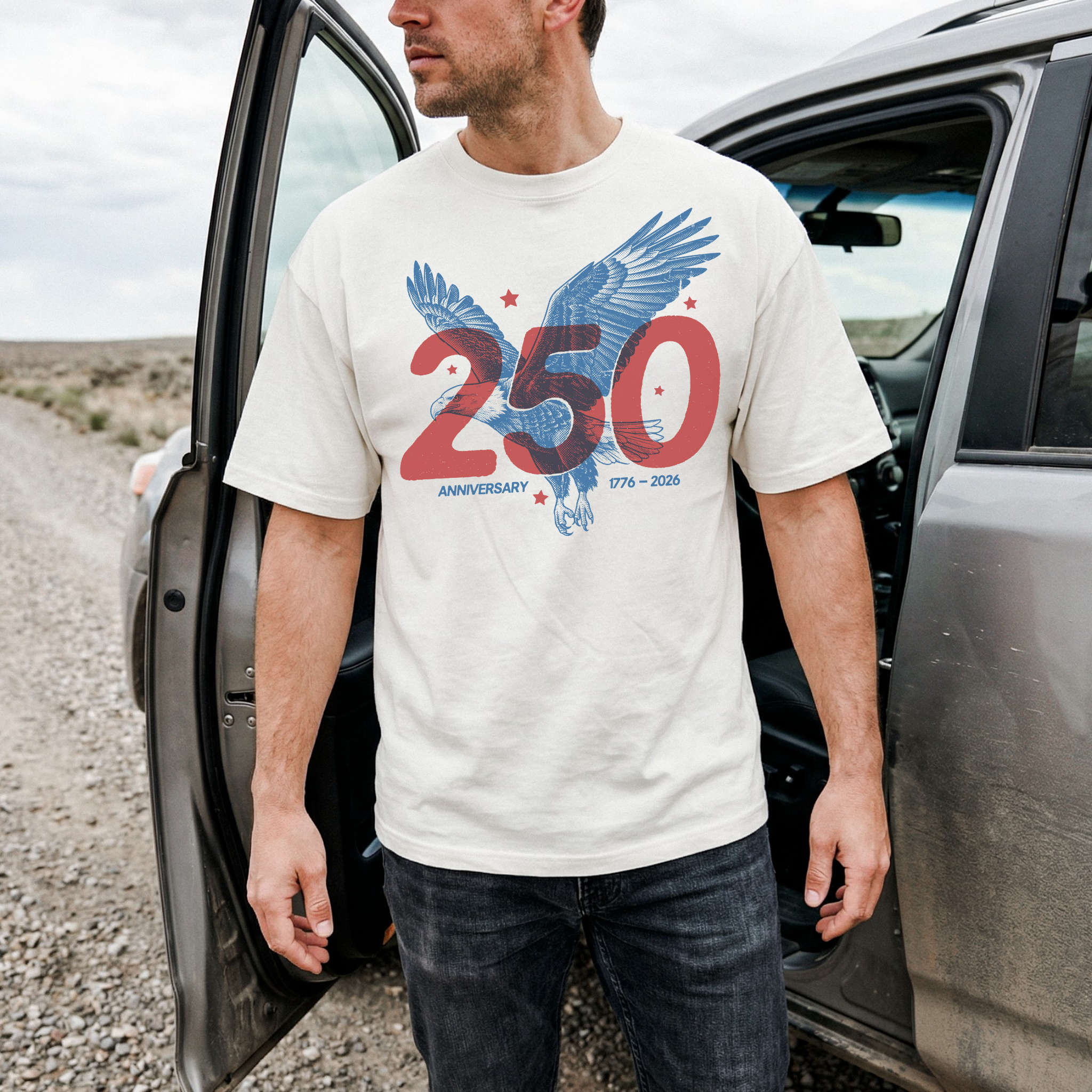 America 250 Eagle Graphic Tee – 2026 Patriotic Anniversary Unisex Shirt