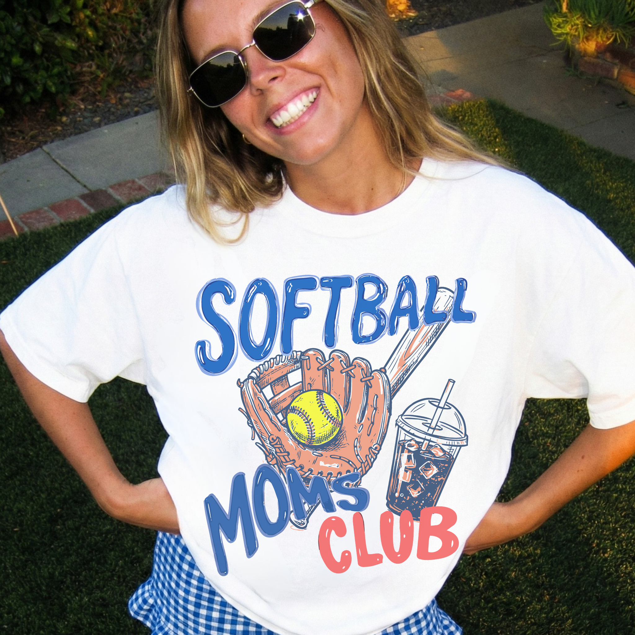 Softball Moms Club Graphic Tee – Cute Softball Mom Shirt
