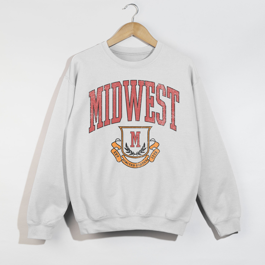 Midwest Crewneck Sweatshirt | Vintage Collegiate Graphic Pullover