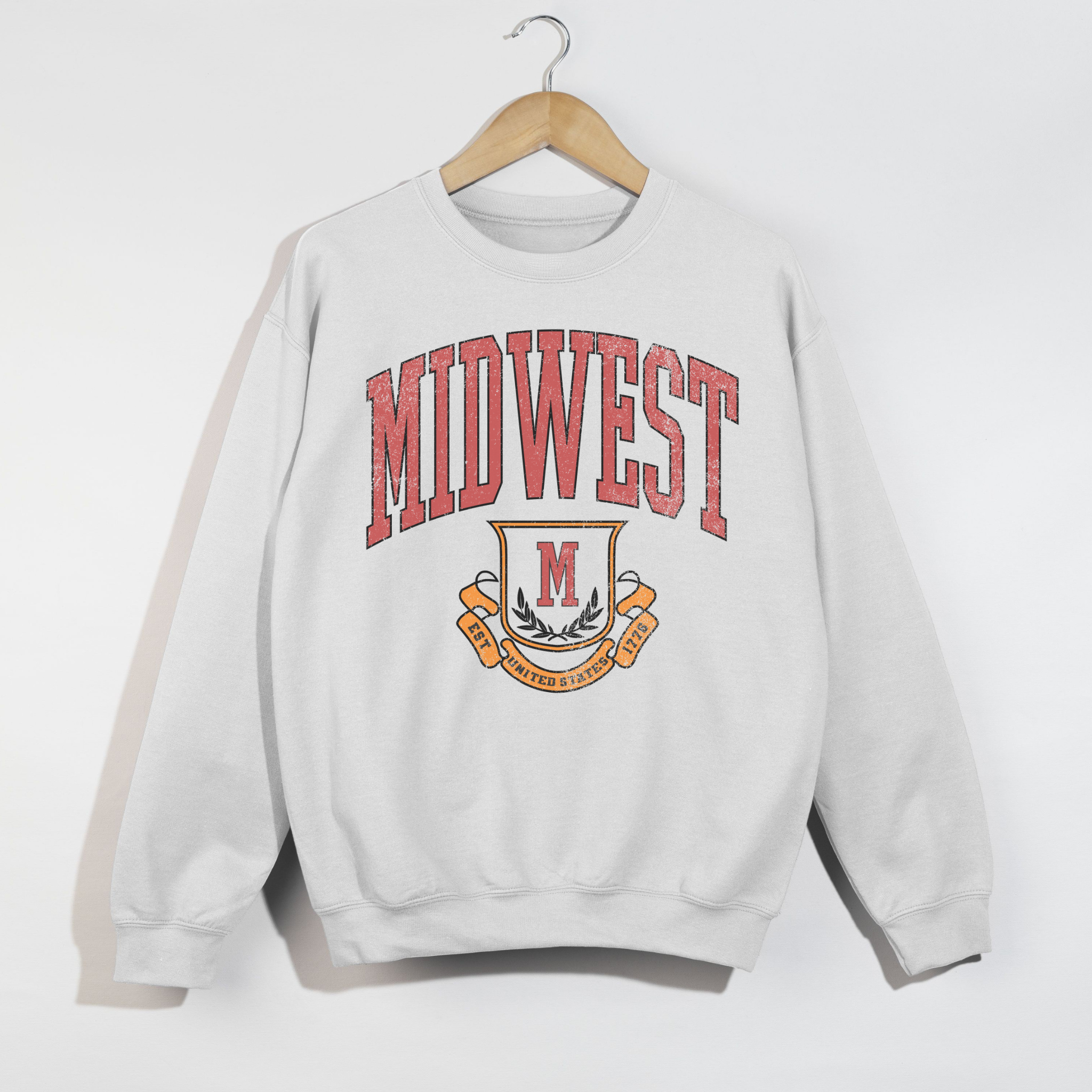 Midwest Crewneck Sweatshirt | Vintage Collegiate Graphic Pullover