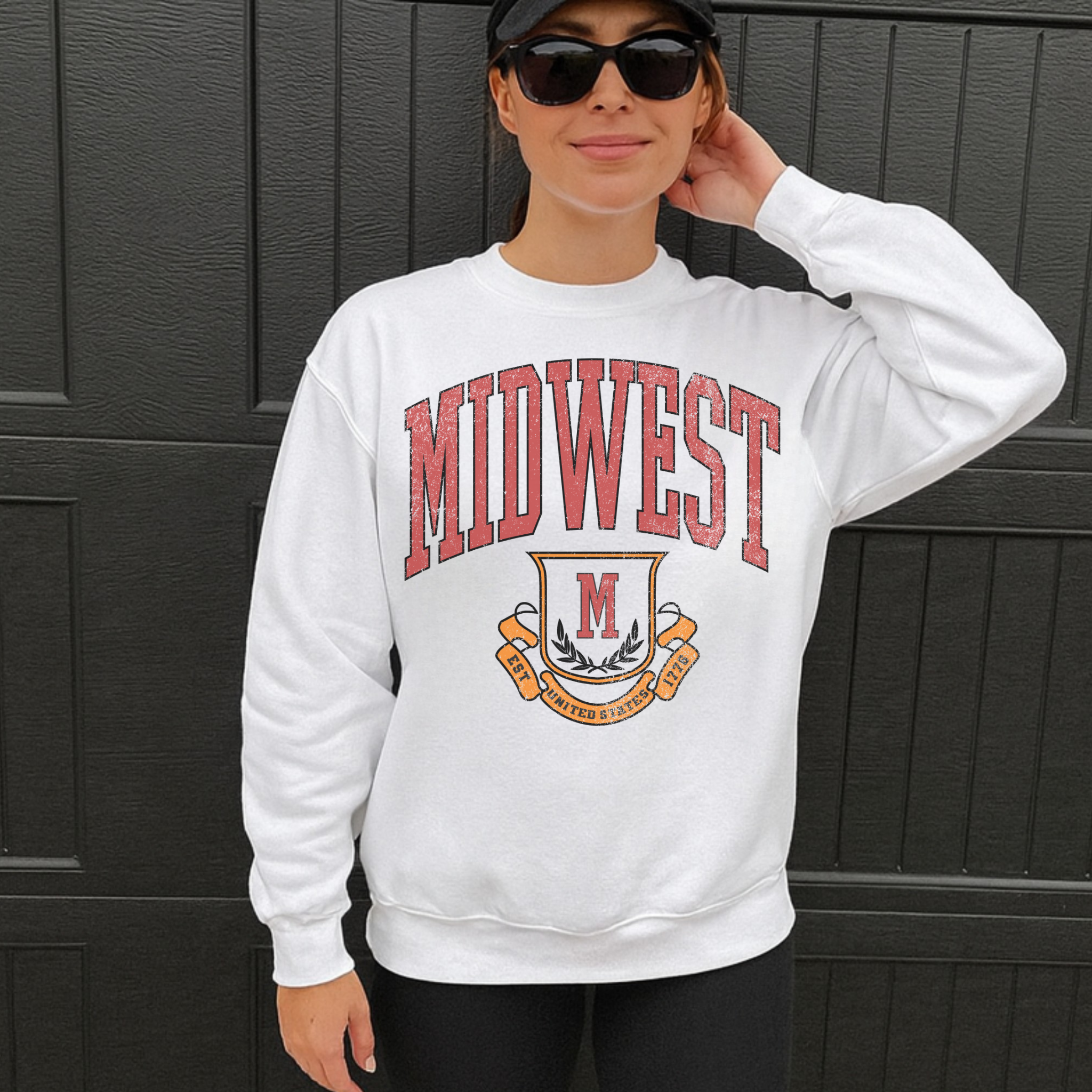 Midwest Crewneck Sweatshirt | Vintage Collegiate Graphic Pullover