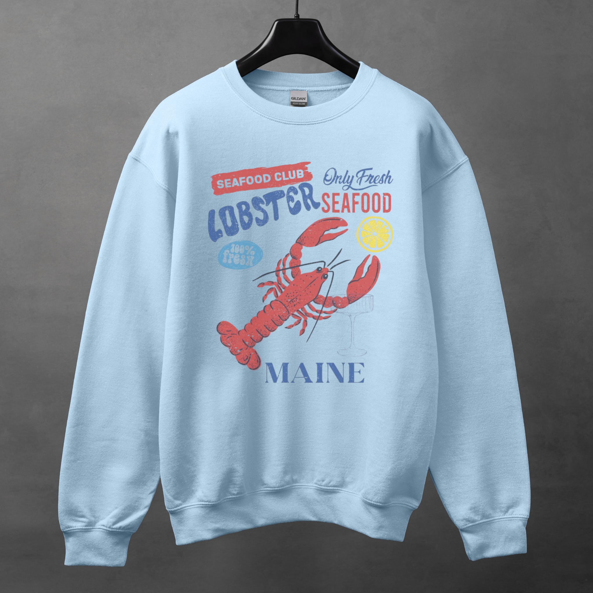Lobster Maine Seafood Club Crewneck Sweatshirt