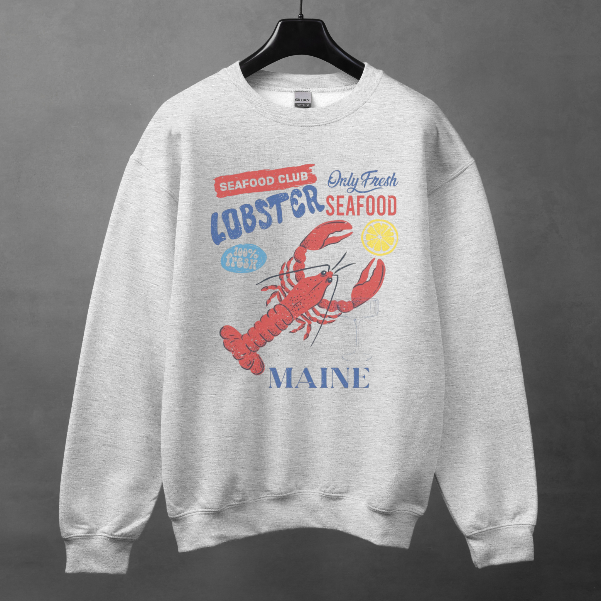 Lobster Maine Seafood Club Crewneck Sweatshirt