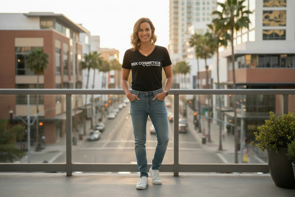 REK Cosmetics by Ryan Knowles V-neck Women's T-shirt | REK Cosmetics