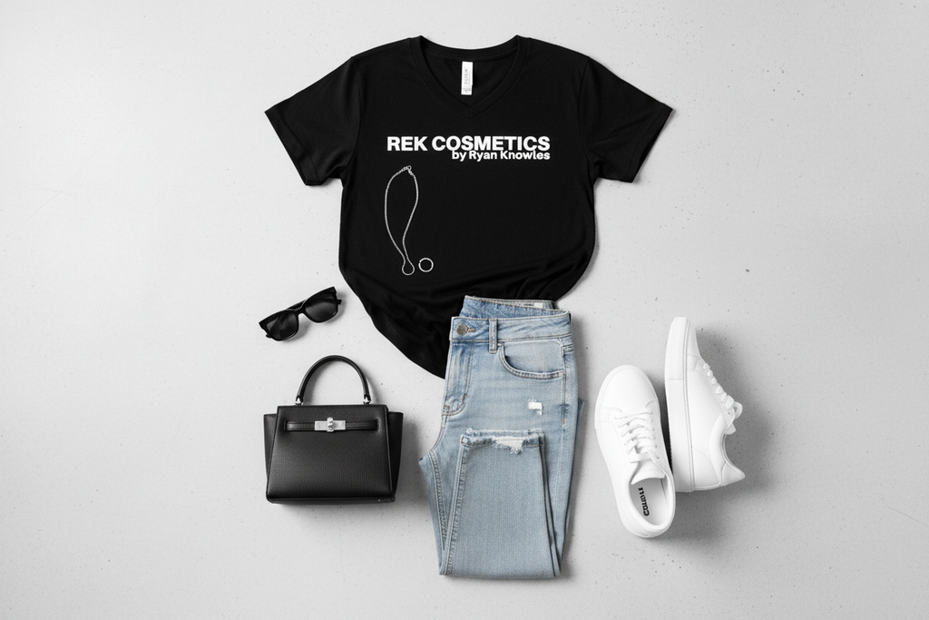 REK Cosmetics by Ryan Knowles V-neck Women's T-shirt | REK Cosmetics