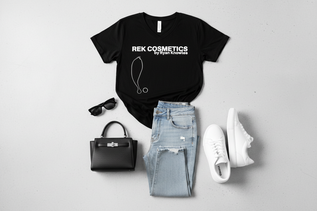 REK Cosmetics by Ryan Knowles V-neck Women's T-shirt | REK Cosmetics