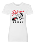 womens Delicious Vinyl classic logo - white