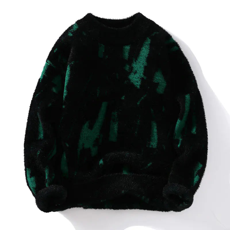 Men's Thick Fleece-lined Sweater for Fall and Winter