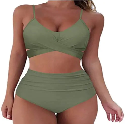 Christina Women's Sexy Solid Print Bikini Set