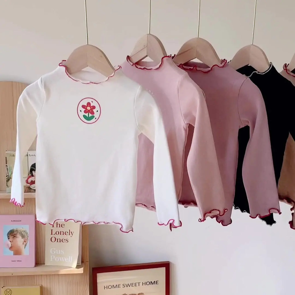 Girls' Long-Sleeved T-Shirt for Bottom Wear